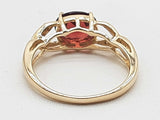 Red Garnet 10k Yellow Gold 2.8g Knot Ring Size 8.25 Do0426crde