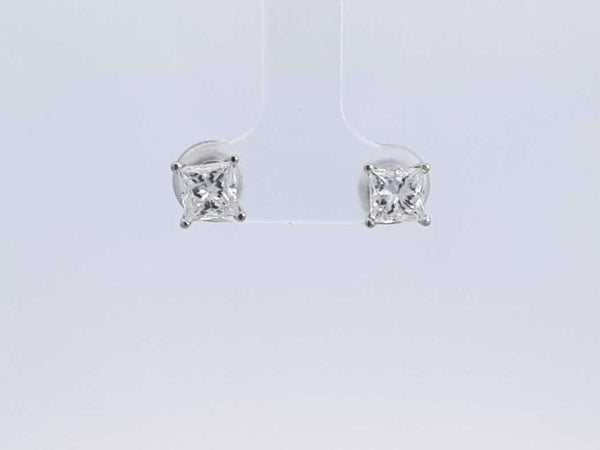 1.96 Cttw Diamond Stud Screwback Earrings 14k White Gold 1.4 Grams Aa0725ozxzsa