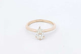 0.75ctw Pear Shape Diamond Ring In 14k Yellow Gold 2.7 Grams Size 6 Eb1125cxzdu