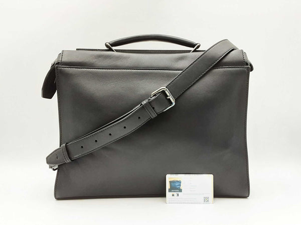 Fendi Peekaboo Iconic Fit Black Leather Briefcase Fw0225rzzdu