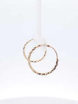 14k Yellow Gold Textured Hoop Earrings 1.1 Grams Fw0626crdu