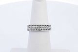 14k White Gold Stacking Diamond Rings 4.5 Grams Size 5.5 Eb0526wrxde