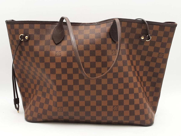 Louis Vuitton Damier Ebene Neverfull Gm Brown Handbag Aa0425izxsa
