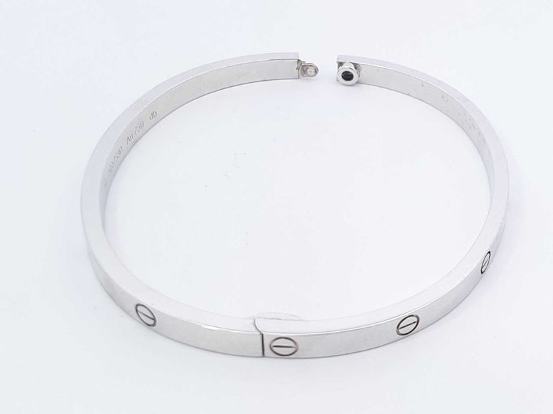 Cartier Love 18k White Gold 18.8g Bracelet Size 16 Aa0425lzxzdu