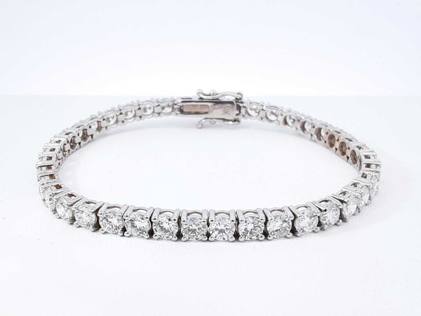 10.0 Cttw Lab Grown Diamond 14k White Gold Tennis Bracelet 14.8g 7 Inch Fwoixzdu