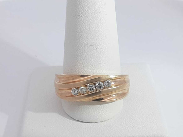 0.30 Cttw Diamond 14k Yellow Gold Ring 6.7 Grams Size 10.5 Aa0825wxzsa