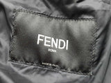 Fendi Black Brown Logo Wool Shearling Zip Up Coat Size Italian 58 Do0925loxzde