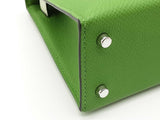 Hermes Mini Kelly Tricolor Green Gray Epsom Palladium Hardware Bag Do0925oxzxzde