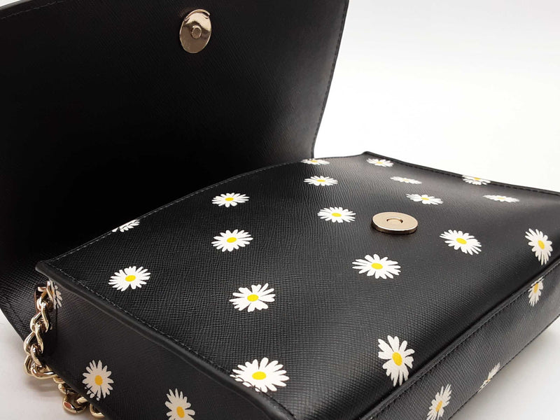 Kate Spade Black & White Scattered Daisies Carson Handbag Lh112024ixde