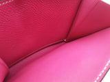 Hermes Constance Slim Rose Tyrien Pink Epsom Palladium Wallet Do0126wxzxde