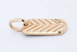 David Yurman 18k Yellow Gold Chevron Tag With Black Diamonds 8.4g Eb1125erxde