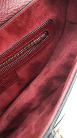 Christian Dior Medium Saddle Bag In Red Grained Leather Fw0126lzxzdu