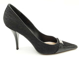 Christian Dior Black Logo Canvas Leather Heels Size Eu 40 Do0525lrxde