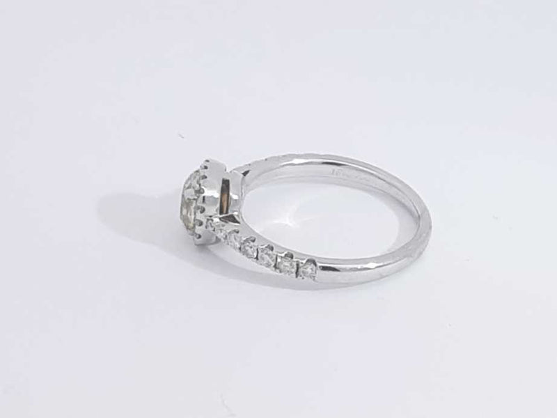 .55 Cttw Diamond 18k White Gold Ring 3.7 Grams Size 6.5 Aa0725wzxsa