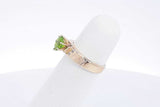 Green Gemstone & Cubic Zirconia Ring 14k Yellow Gold 2.6 Grams Size 4 Eb1124crsa