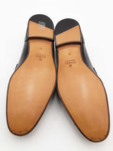 Gucci Jordaan Black Leather Loafers Size 10 Eb0726oxzsa