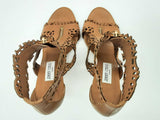 Jimmy Choo Megan Cut Out Brown Leather Heels Size It 40 Do1124lexde