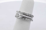 2.2cttw Diamond Wedding Trio Set In 14k White Gold 6.1 Grams Size 5 Eb0726exzsa