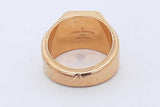 Louis Vuitton Monogram Gold Tone Signet Ring 16.3 Grams Size 10 Eb0726oxzde