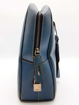 Prada Blue Leather Breifcase Travel Zipper Tote Bag Do0626rxde