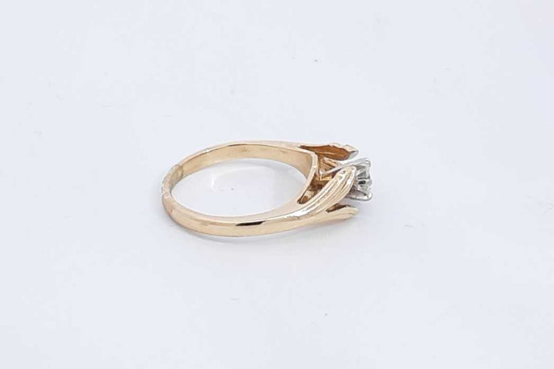 Approx. 0.2ctw Diamond Ring In 14k Yellow Gold 3.1 Grams Size 5 Eb1024lcrsa