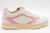 Gucci Re-web White & Pink Leather Sneakers Size 38 Eb1225oxzsa