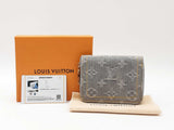 Louis Vuitton Zippy Coin Purse In Washed Gray Monogram Denim Fw0926wxzdu