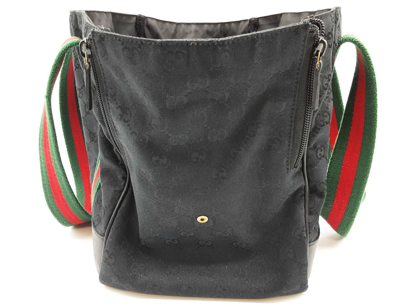 Gucci Black Gg Canvas Web Pet Tote Bag Do0525wxzde
