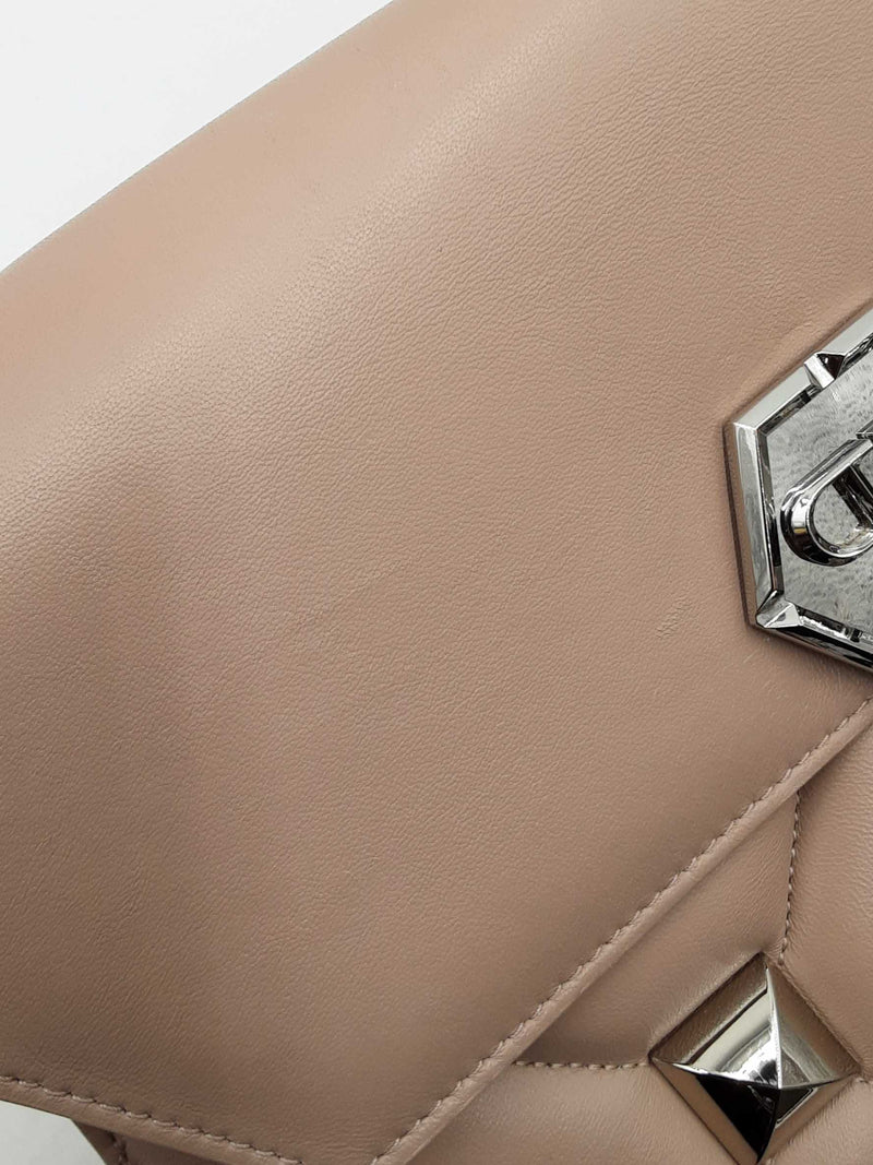 Phillipp Plein Superheroine Handle Bag In Taupe Quilted Leather Fw1125oxzdu