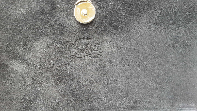 Christian Louboutin Black Leather Spiked Zoompouch Crossbody Eb1125wordu