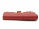 Prada Saffiano Leather Metal Continental Flap Wallet Red Aa0526olrsa