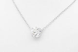 1.37ctw Diamond Pendant Necklace 14k White Gold 2.2 Grams 16 Inch Eb1125wcrxsa