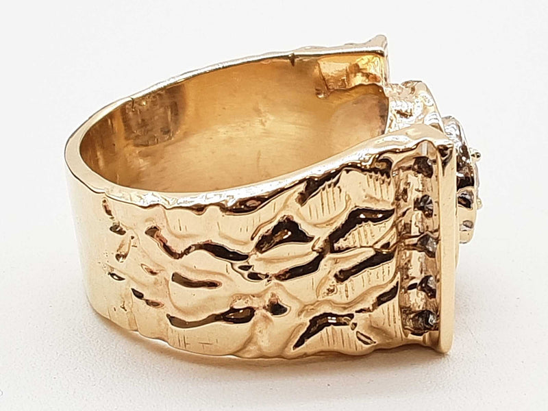 1.35 Cttw Diamonds 14k Yellow Gold 36.7g Solid Ring Size 17 Do0425orxzde