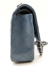 Chanel Medium Classic Double Flap Blue Quilted Leather Bag Do0825ixzxde