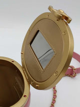 Chanel Quilted Pink Lambskin Vanity Crown Crossbody Bag Eb1026oxxzsa