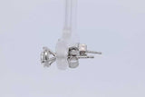 1.0cttw Lab Grown Diamond Stud Earrings In 14k White Gold 0.8 Grams Eb0326orxdu