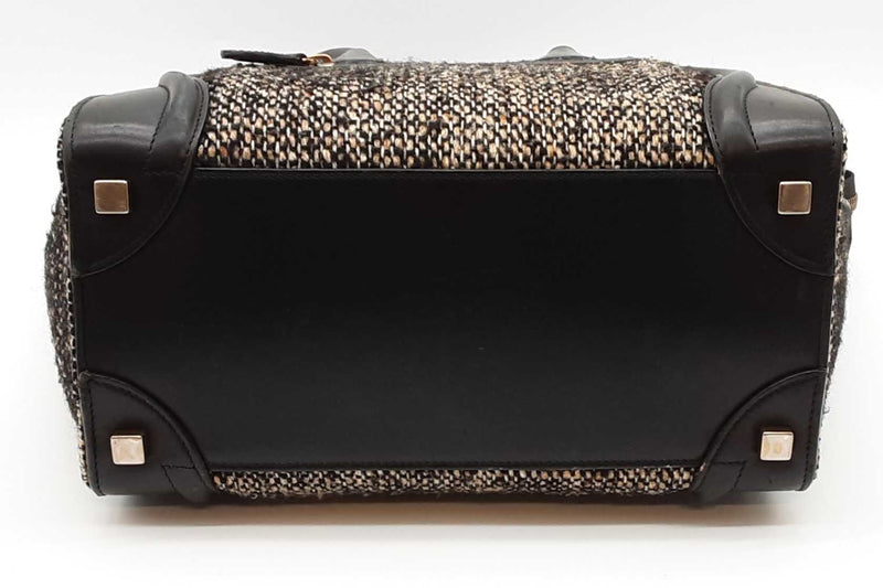 Celine Tweed Micro Luggage Top Handle Bag Eb1125rrxde