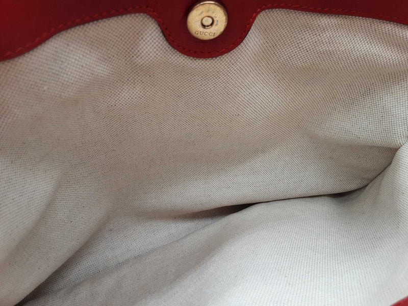Gucci 319795 Horsebit Red Leather Tote Bag Do10250xzde