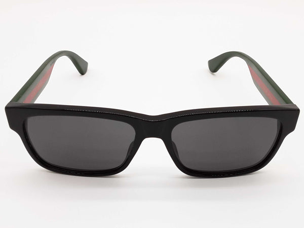 Gucci Gg0340s Black Green Red Web Frames Gray Lens Sunglasses Do0625crde