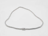 10.84 Cttw Diamond 14k White Gold 13.8 Grams Necklace 16 In Aa0625rzxzsa
