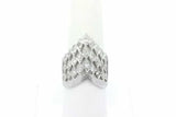 0.54cttw Diamond Shield Ring In 14k White Gold 7.3 Grams Size 7.25 Eb0926pxzsa