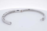 Casa Gi 18k White Gold Pave Diamond Hinged Bangle Bracelet 35.7g Eb0326wexzdu
