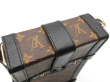 Louis Vuitton Vertical Trunk In Monogram Coated Canvas & Black Leather Fw0726rxzdu
