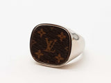 Louis Vuitton Monogram Canvas Signet Ring Size 9 Do1025lorde