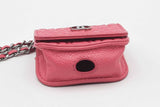 Chanel Camellia Embossed Pink Leather Airpod Pro Case With Chain Eb0626lrxsa