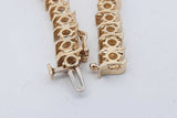 3.04cttw Diamond S Link Tennis Bracelet 14k Yellow Gold 14.5g 7 Inch Eb0526cxzsa