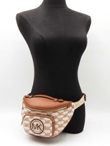 Michael Kors Erin Extra Small Waist Bag In Logo Jacquard Fw0826prdu