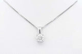 0.4ctw Diamond Pendant Necklace In 14k White Gold 3 Grams 18.5 Inch Eb0825orxde