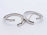 18k White Gold Hoop Earrings 5.8 Grams Eb0924owxsa