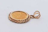 1984 Gold Panda Coin Pendant Set In 14k Yellow Gold 2.8 Grams Eb0826ocrsa